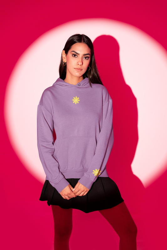 YELLOW FLOWER OVERSIZED HOODIE