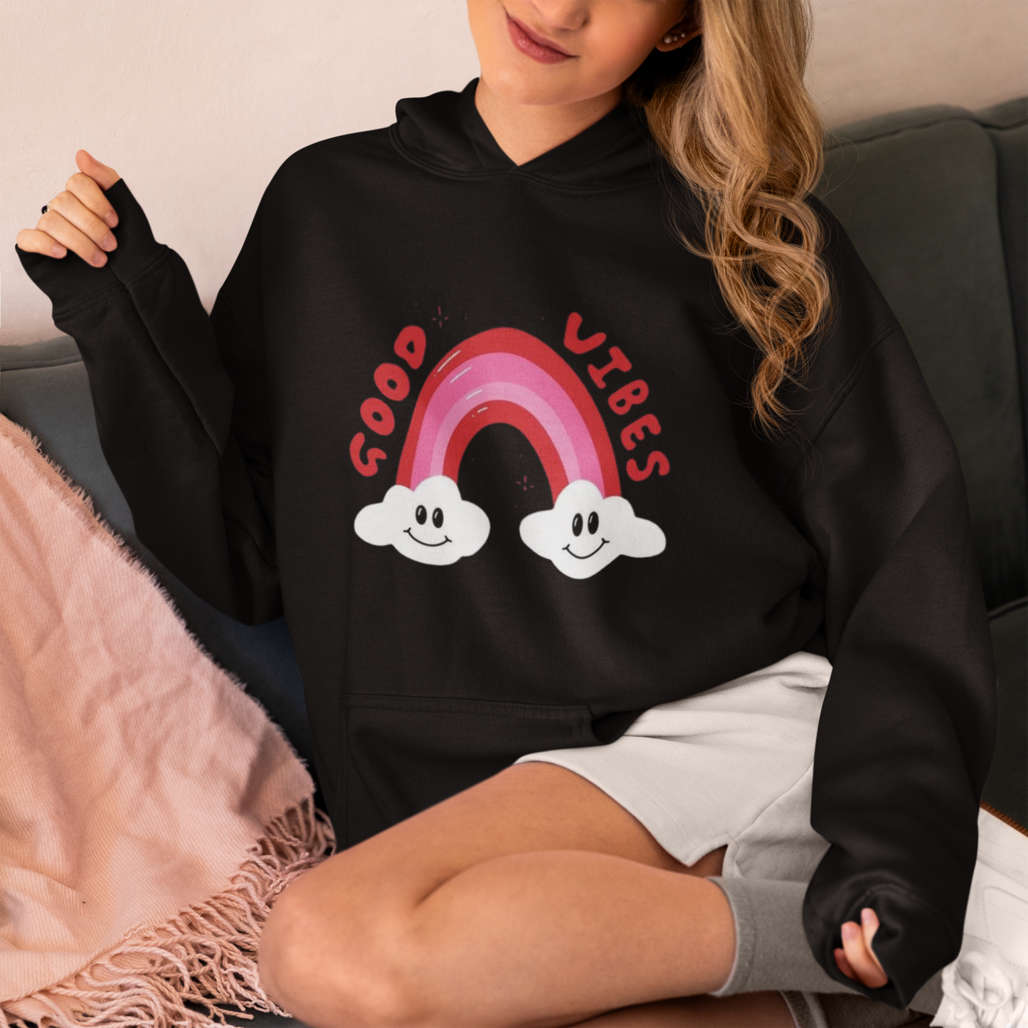 GOOD VIBES OVERSIZED HOODIE
