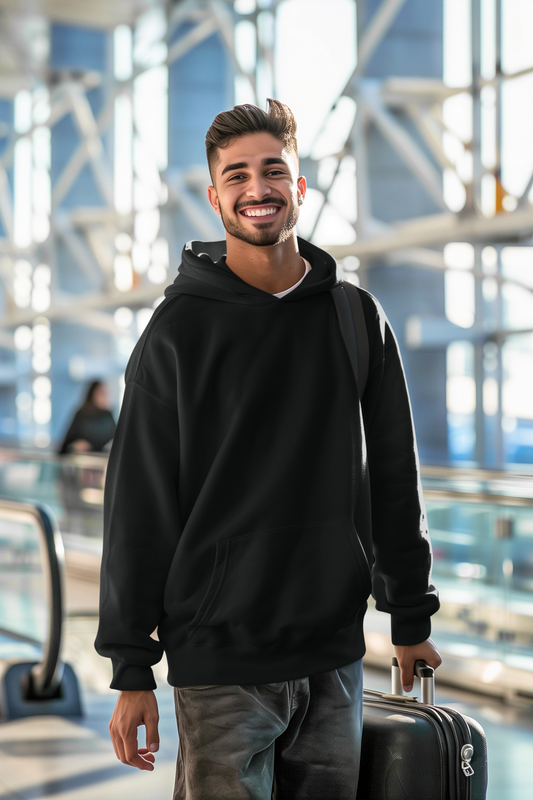 BLACK OVERSIZED HOODIE