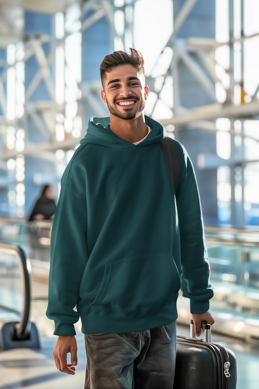 DARK GREEN OVERSIZED HOODIE