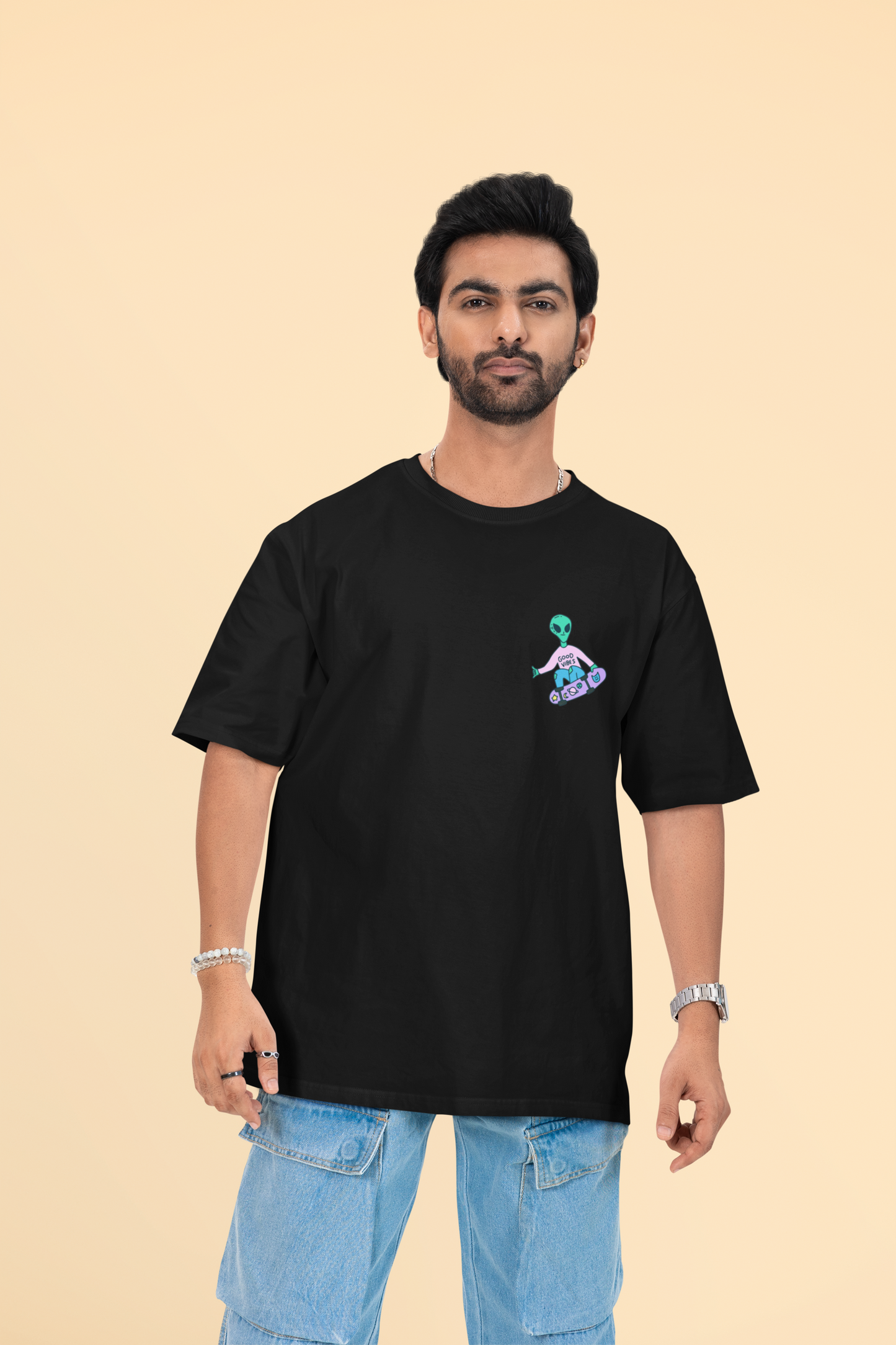 ALIEN GOOD VIBES OVERSIZED T-SHIRT