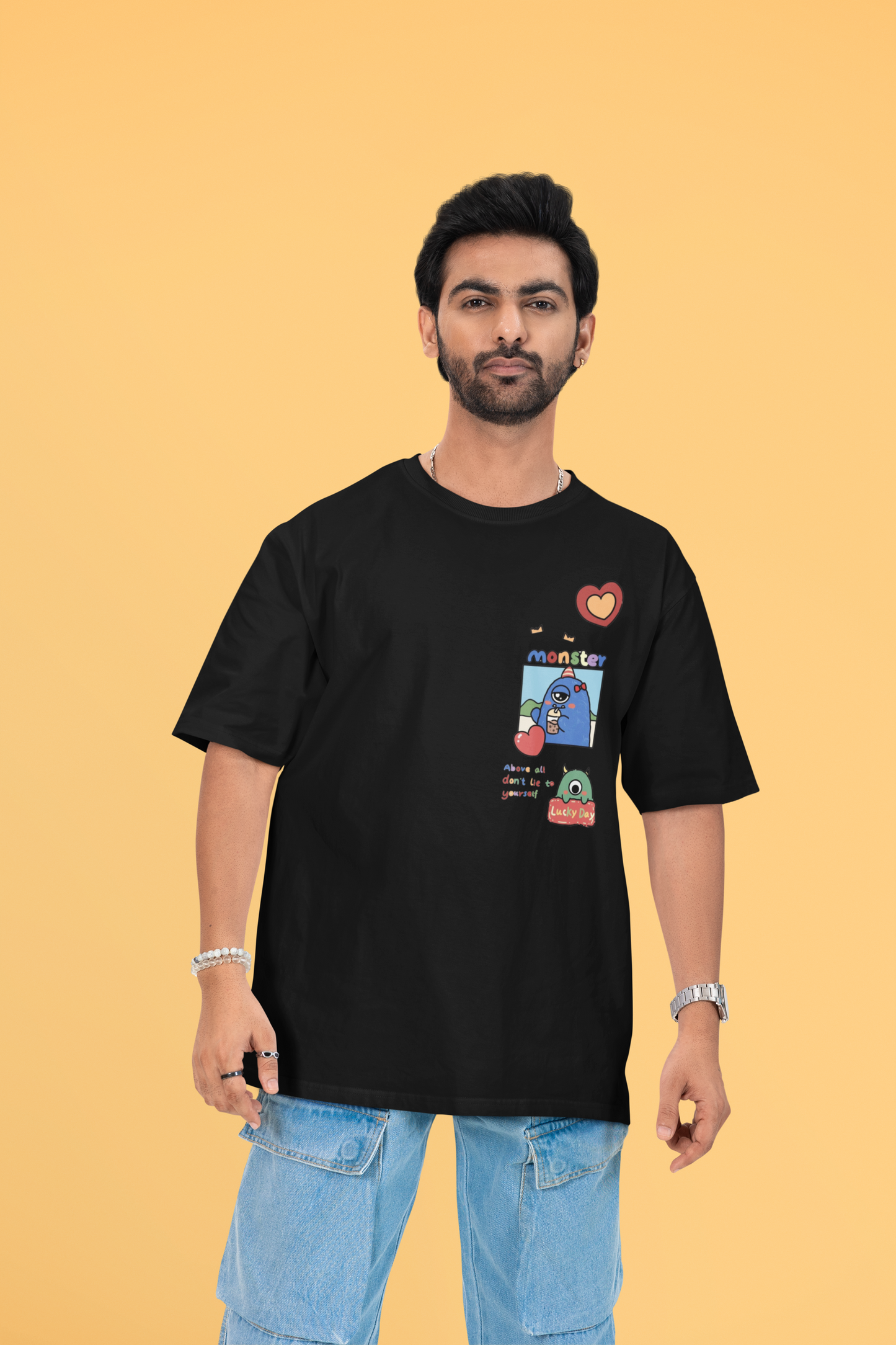 MONSTER'S LUCKY DAY OVERSIZED T-SHIRT
