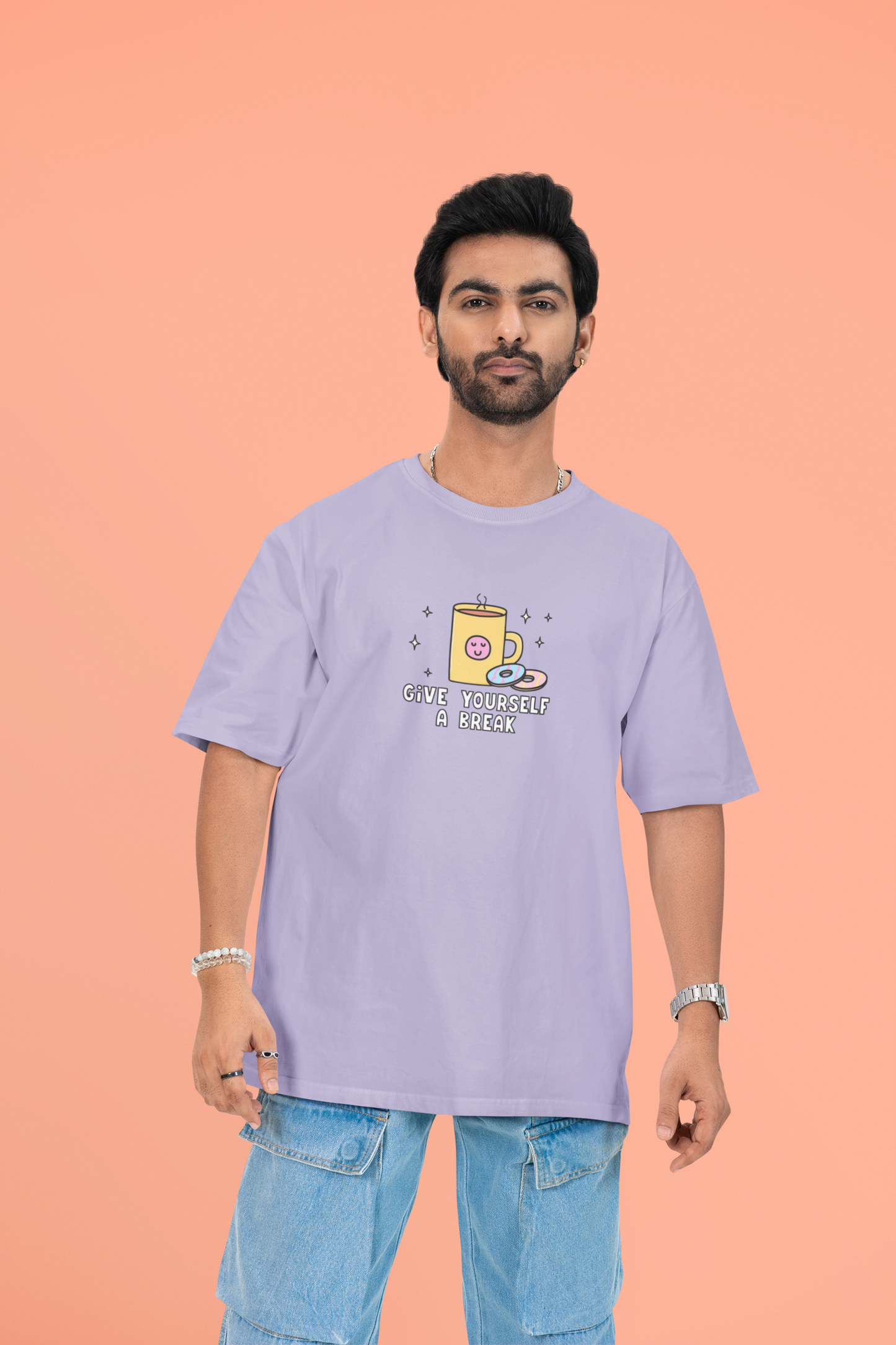 GIVE YOURSELF A BREAK OVERSIZED T-SHIRT