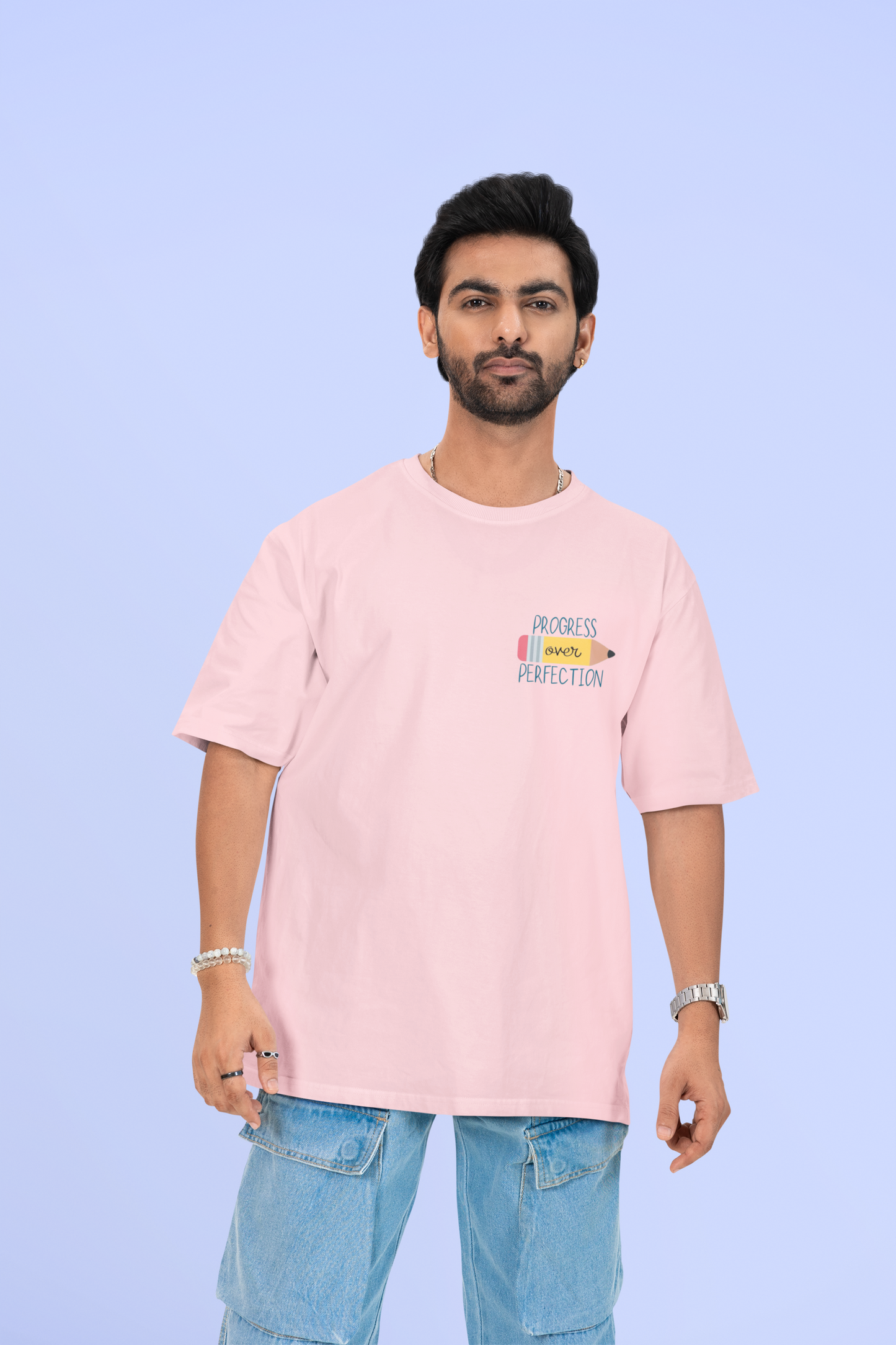 PROGRESS OVER PERFECTION OVERSIZED T-SHIRT