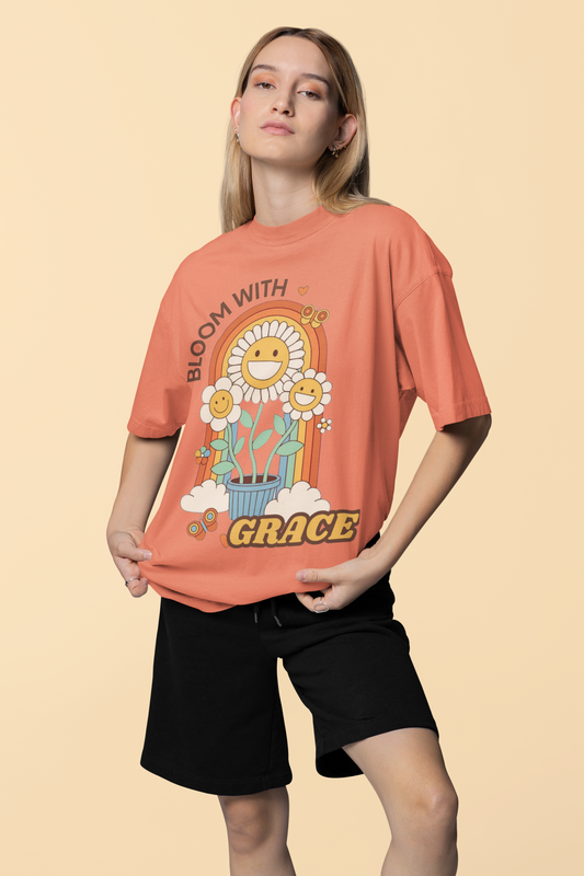 BLOOM WITH GRACE OVERSIZED T-SHIRT