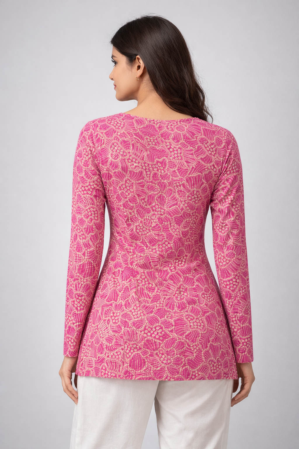 PANKHURI PINK FULL SLEEVE KURTI