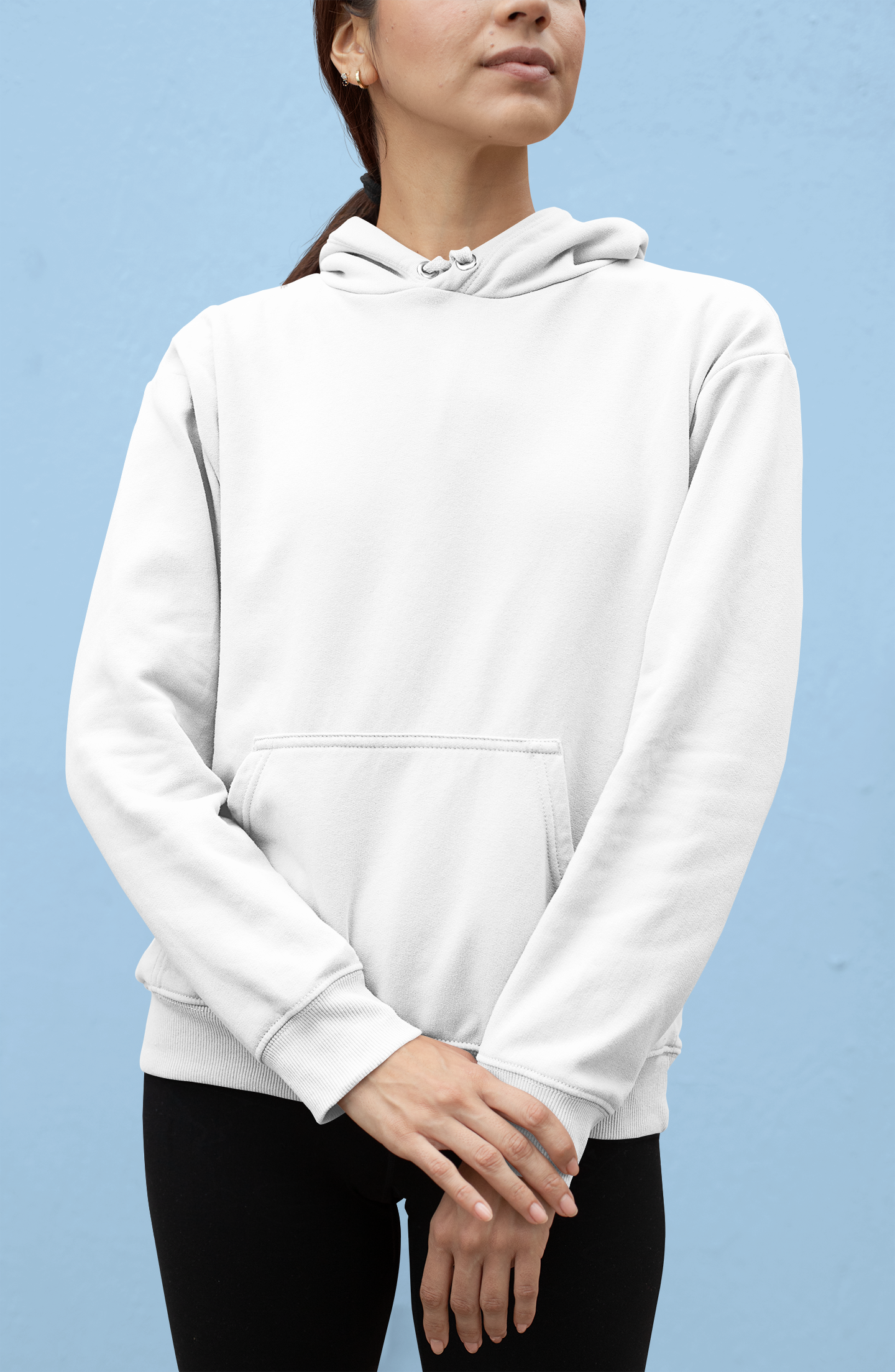 WHITE OVERSIZED HOODIE