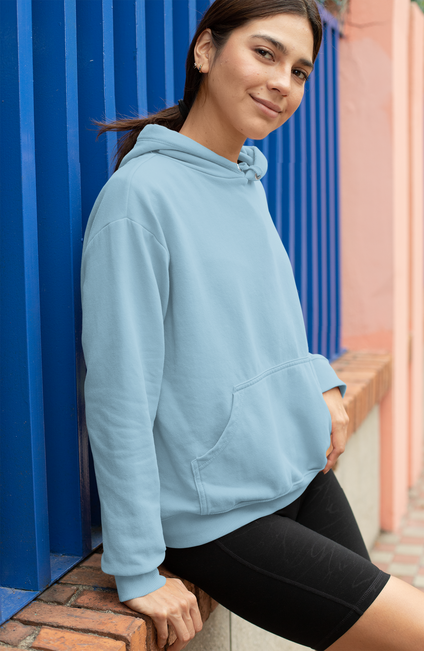 BLUE HOODIE OVERSIZED HOODIE