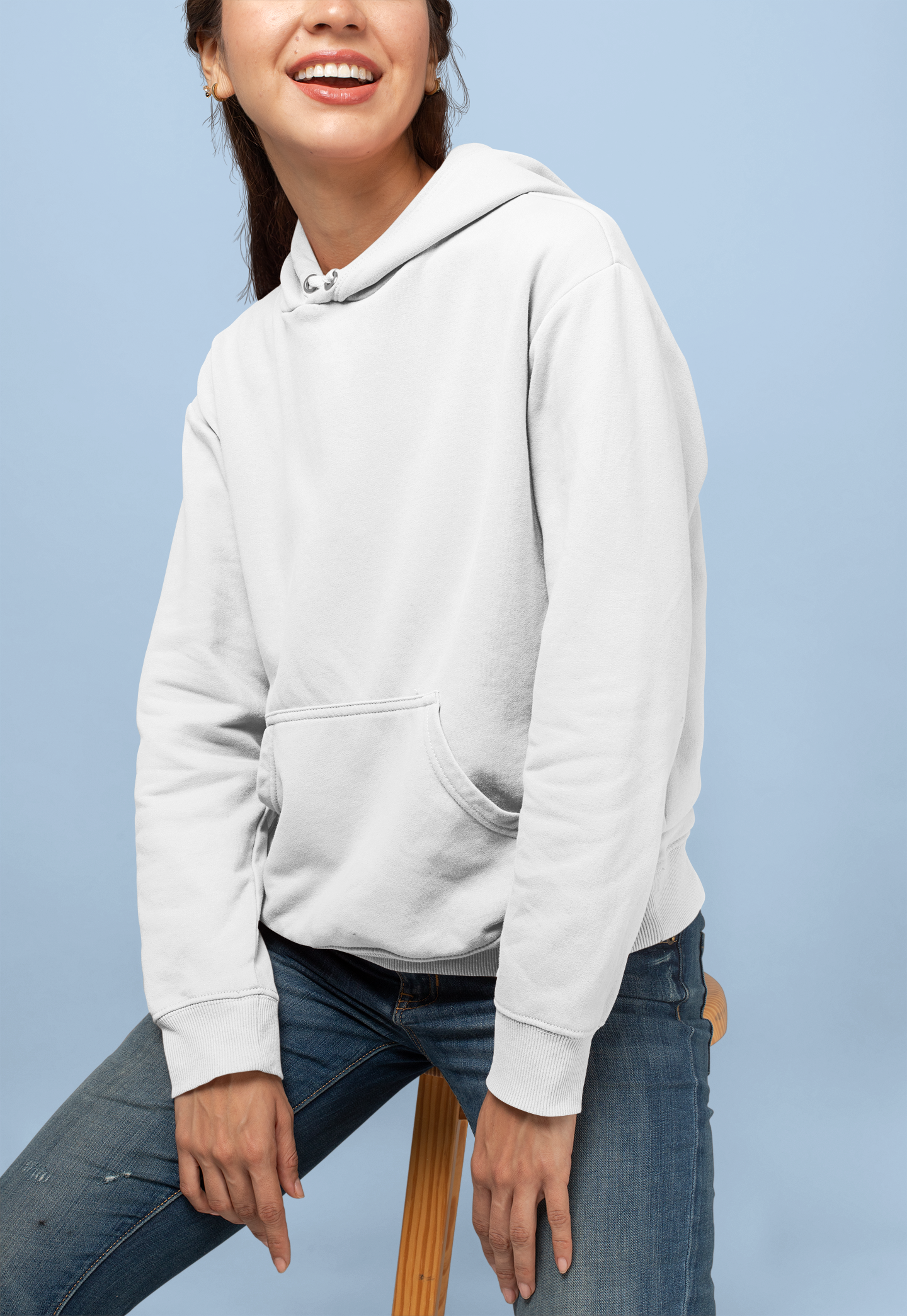 WHITE OVERSIZED HOODIE
