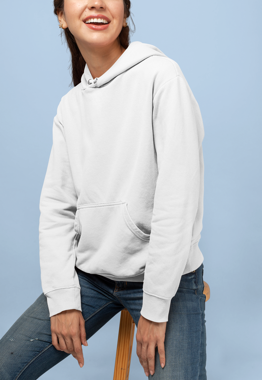 WHITE OVERSIZED HOODIE