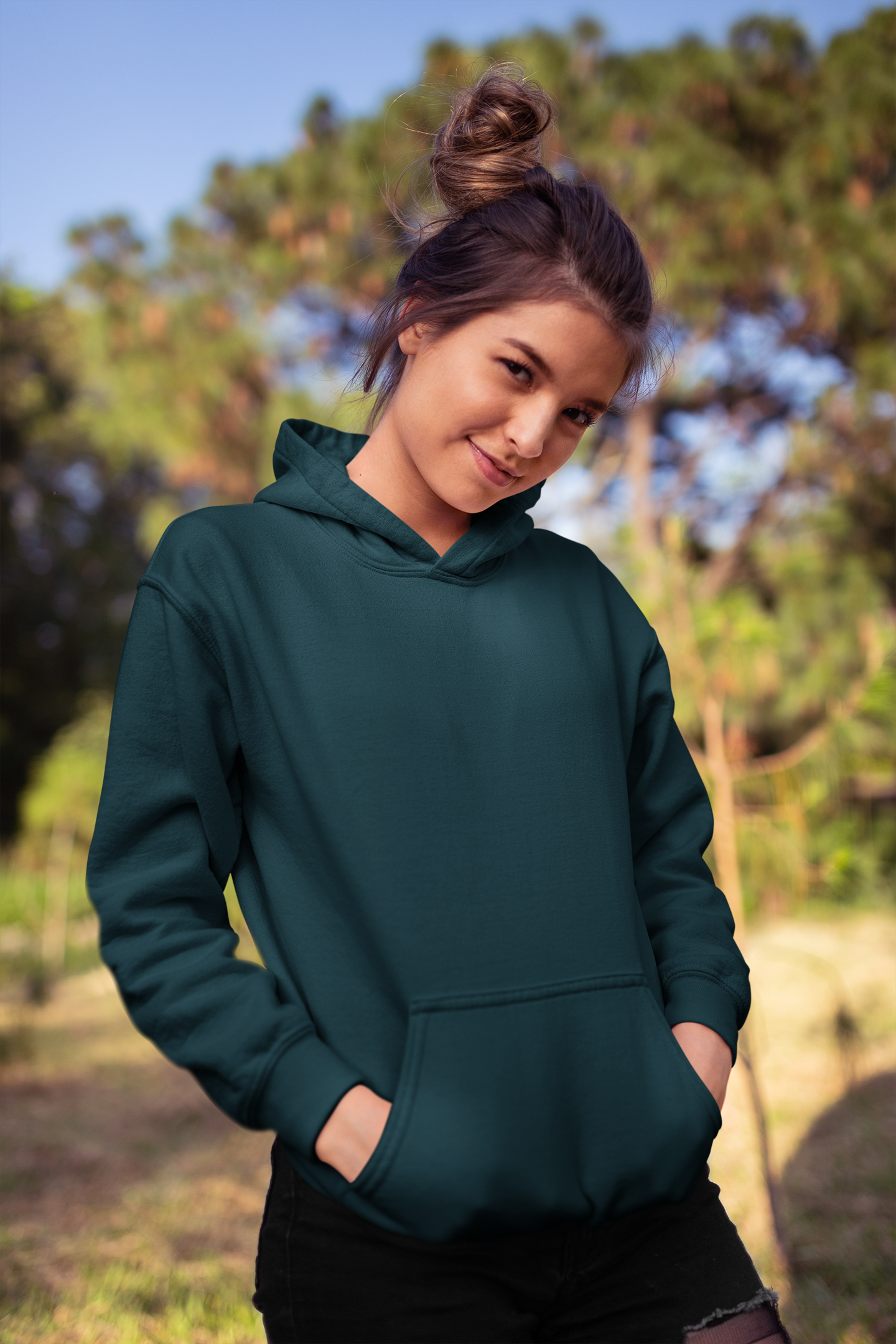 DARK GREEN OVERSIZED HOODIE