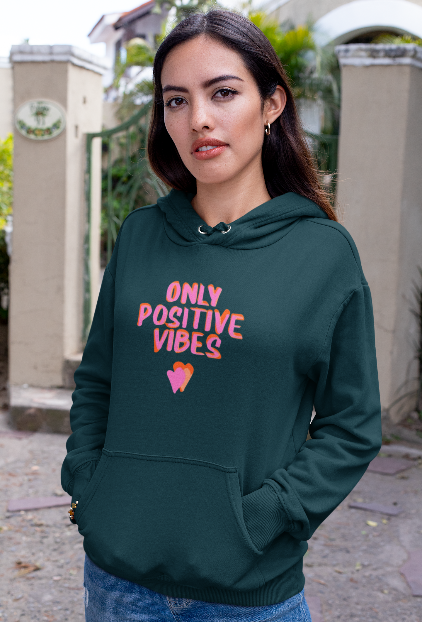 ONLY POSITIVE VIBES OVERSIZED HOODIE