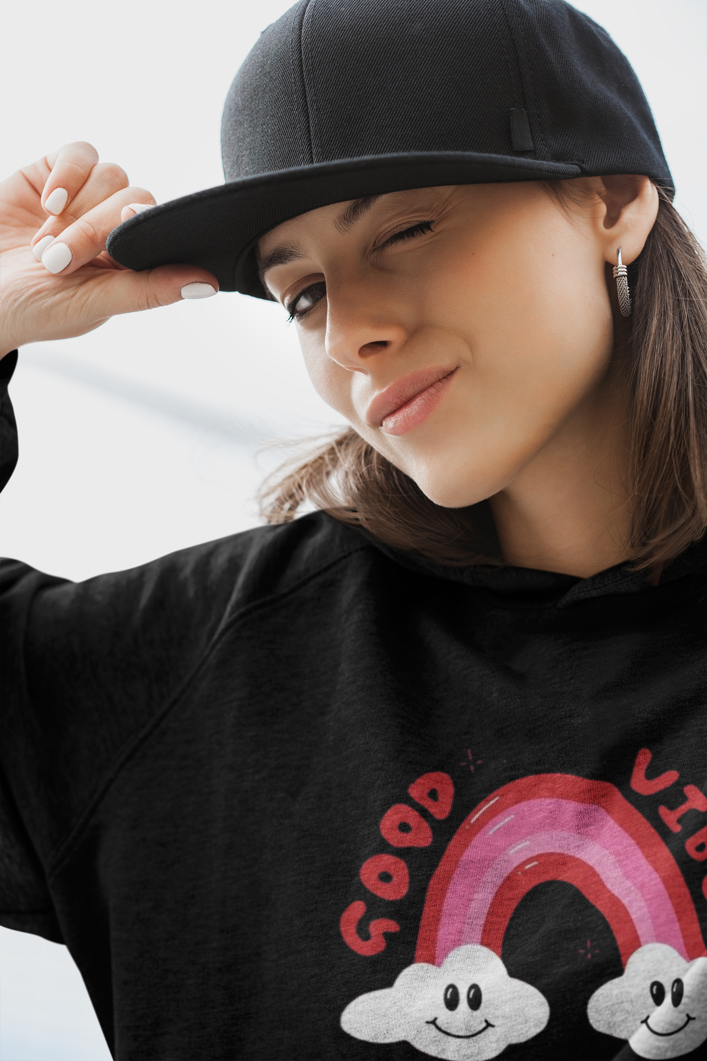 GOOD VIBES OVERSIZED HOODIE