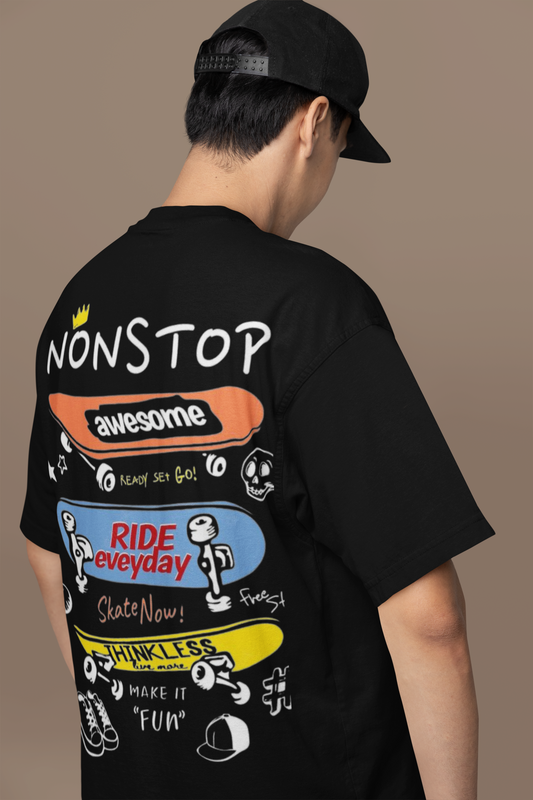 LET'S SKATE OVERSIZED T-SHIRT