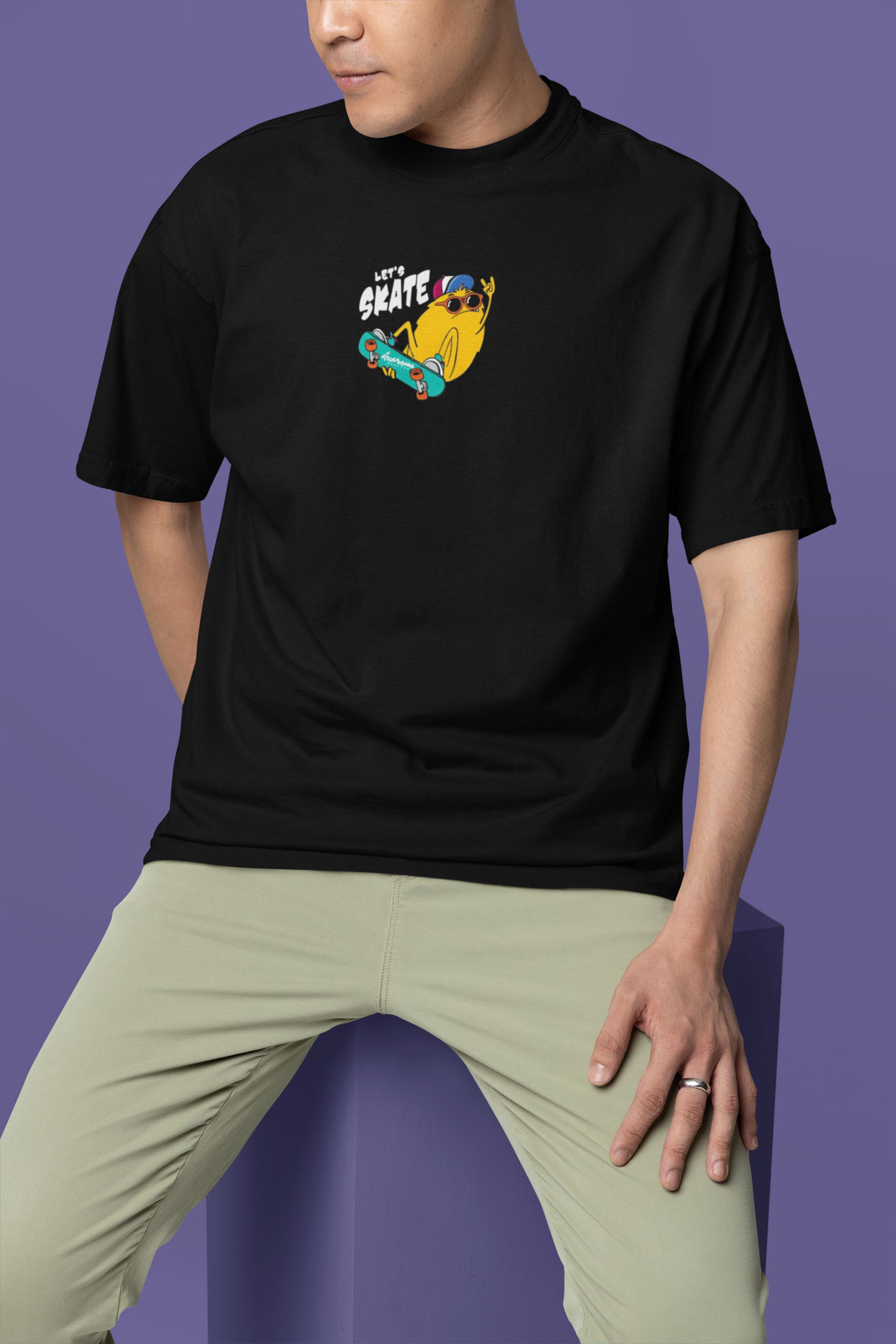 LET'S SKATE OVERSIZED T-SHIRT