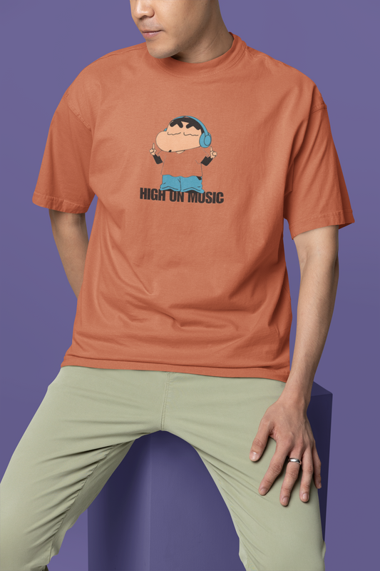 HIGH ON MUSIC OVERSIZED T-SHIRT