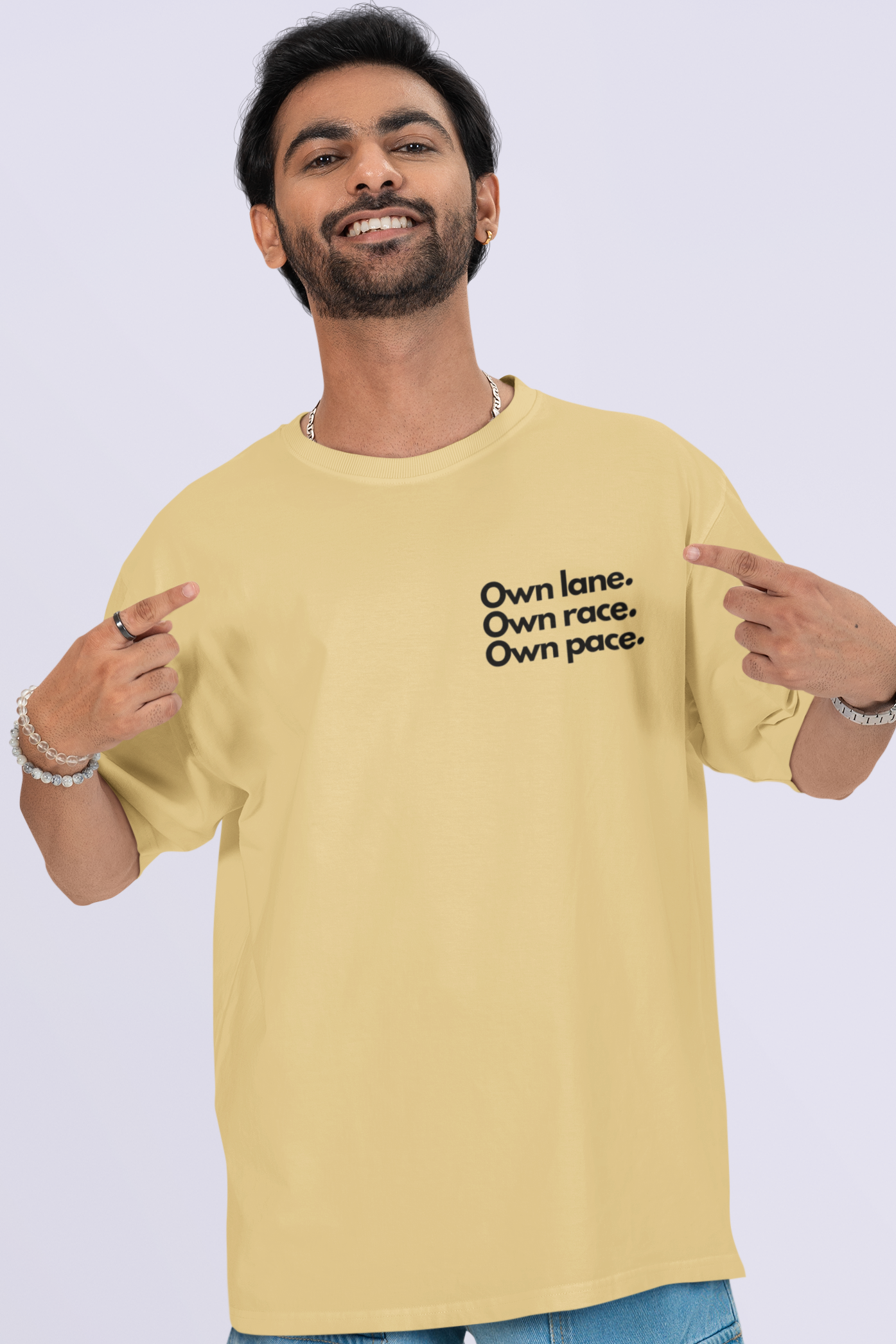 OWN LANE OWN RACE OWN PACE OVERSIZED T-SHIRT