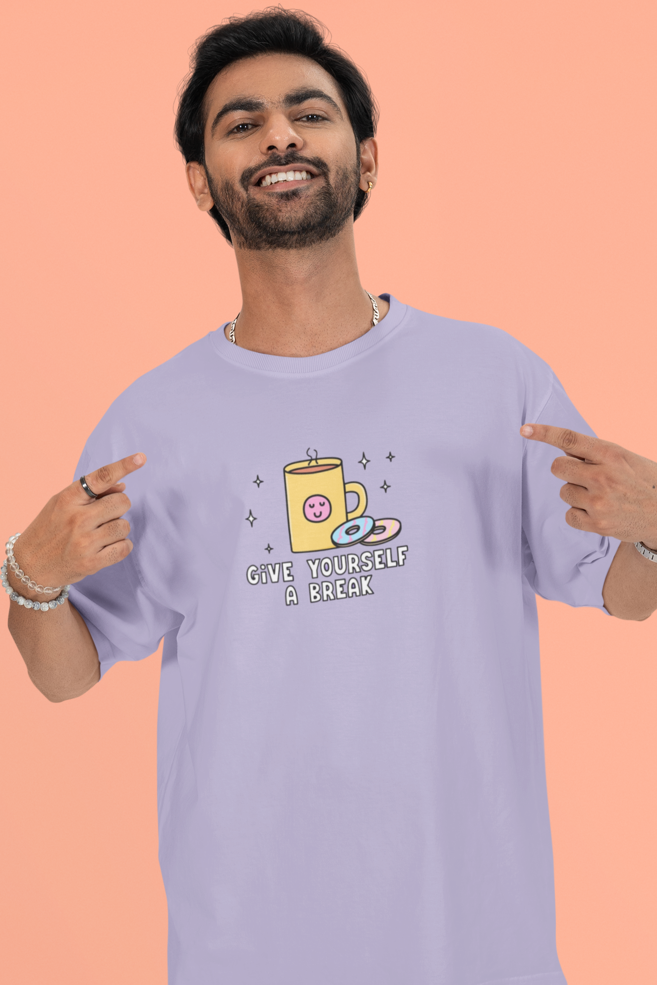 GIVE YOURSELF A BREAK OVERSIZED T-SHIRT