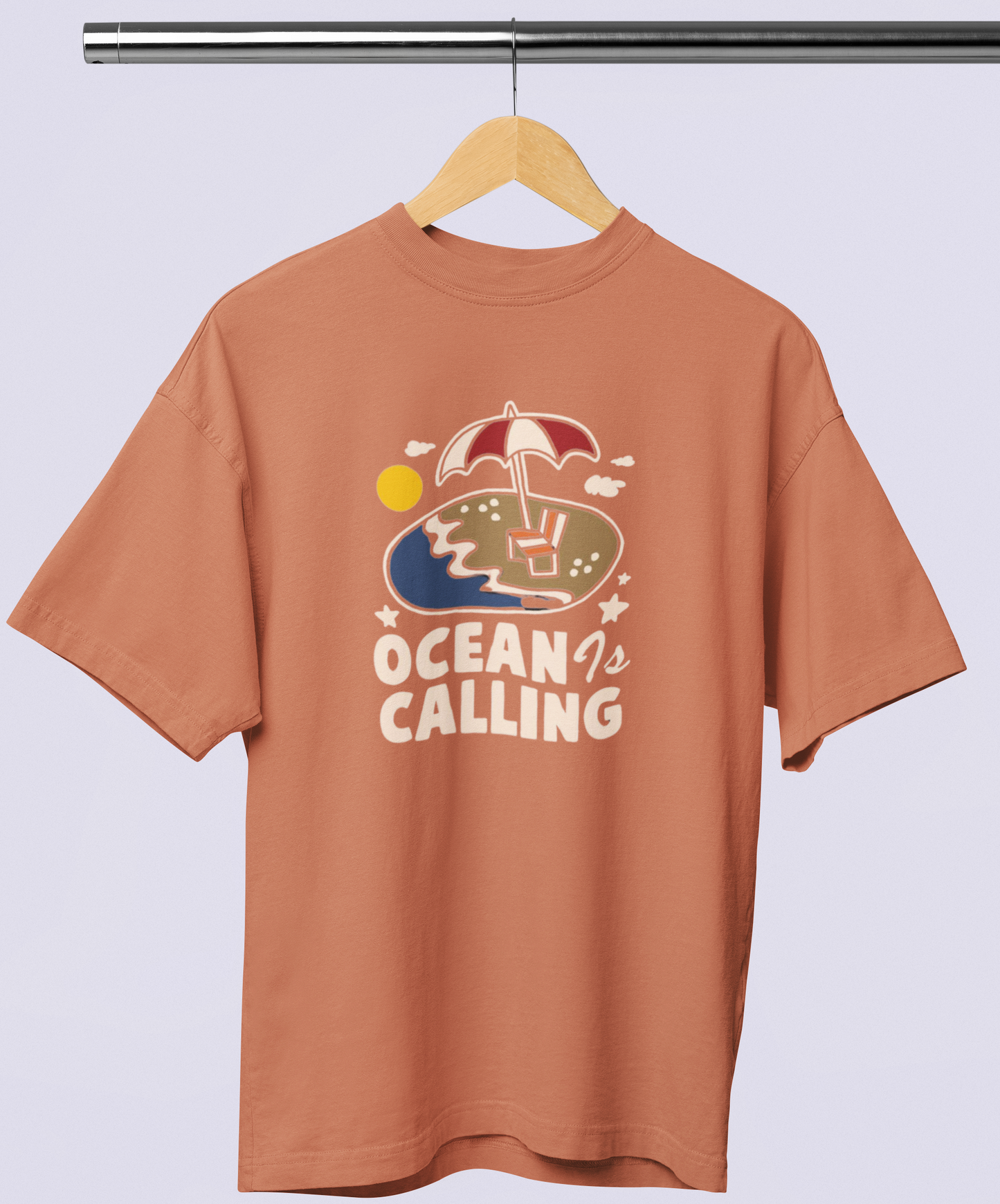 OCEAN IS CALLING OVERSIZED T-SHIRT