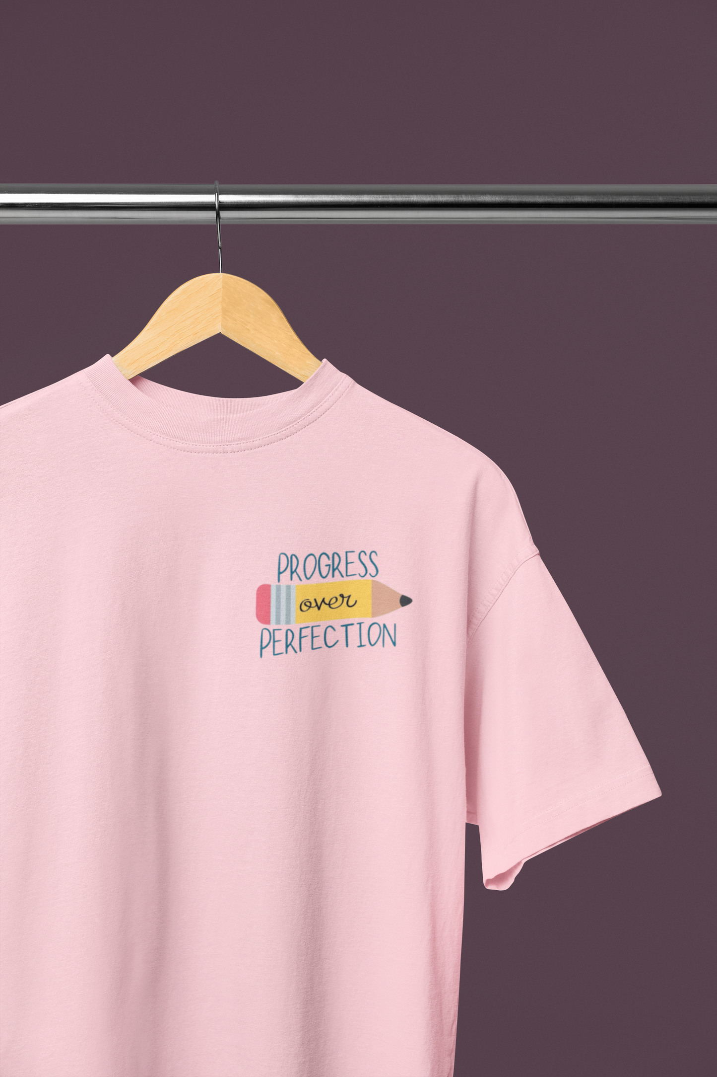 PROGRESS OVER PERFECTION OVERSIZED T-SHIRT