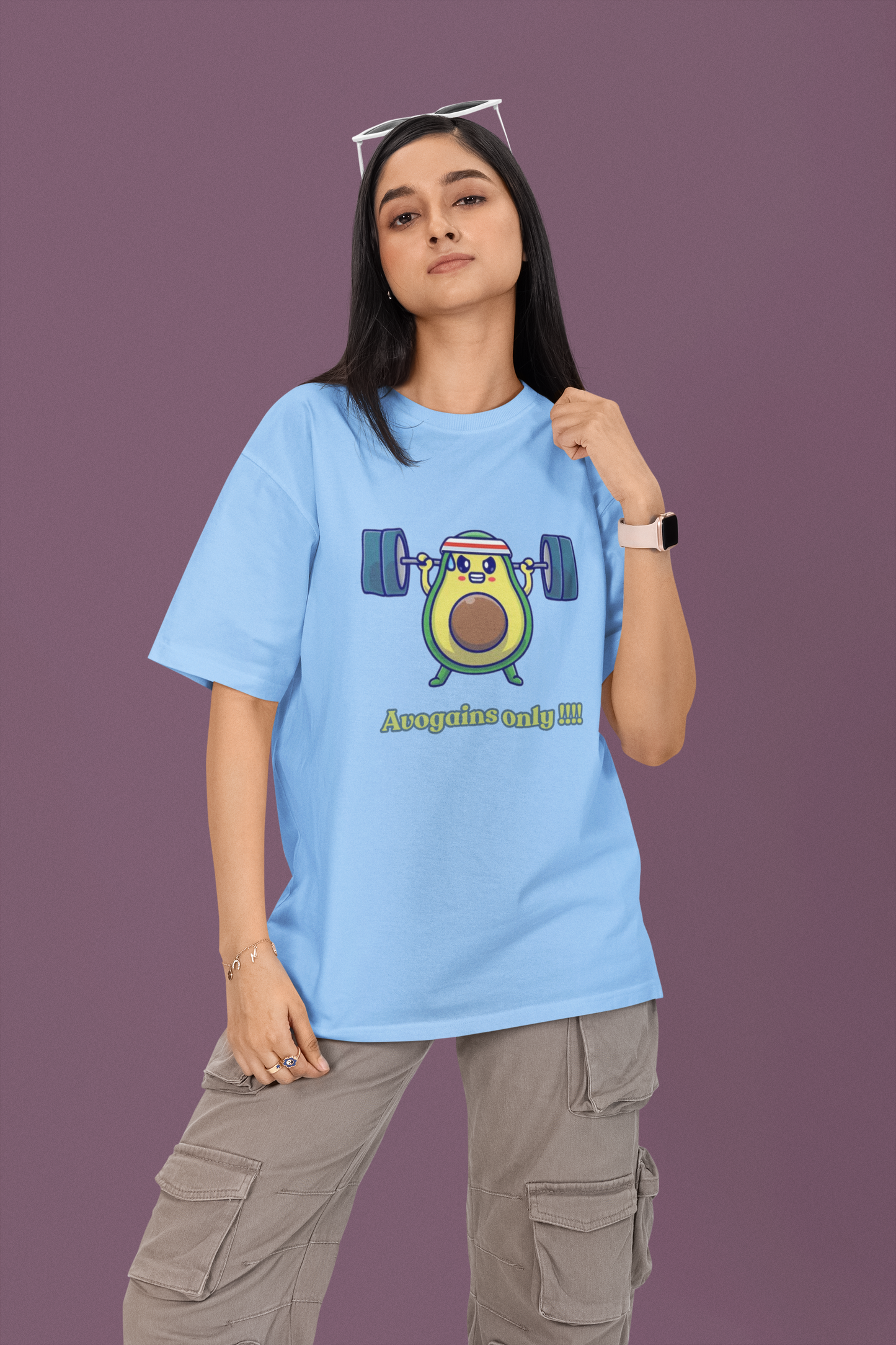 AVOGAINS ONLY OVERSIZED T-SHIRT