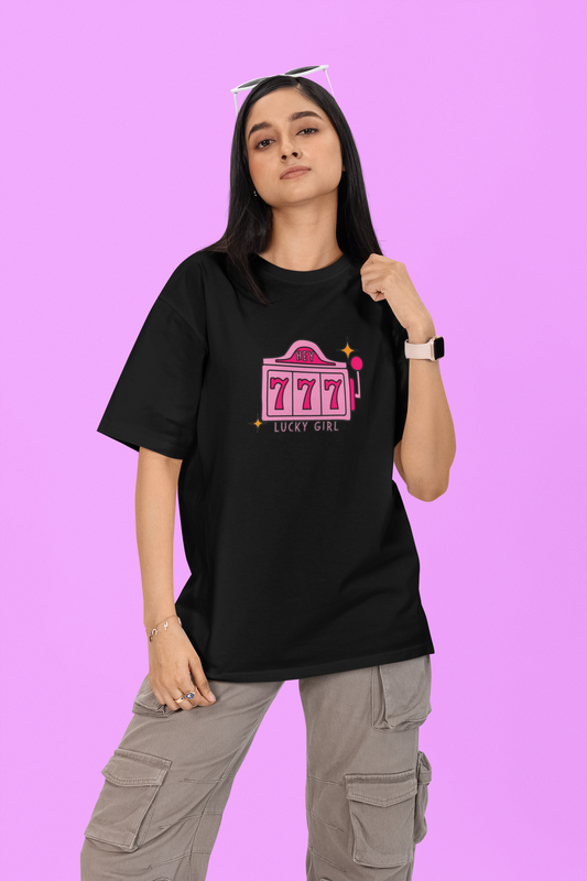 777 LUCKY GIRL OVERSIZED T-SHIRT