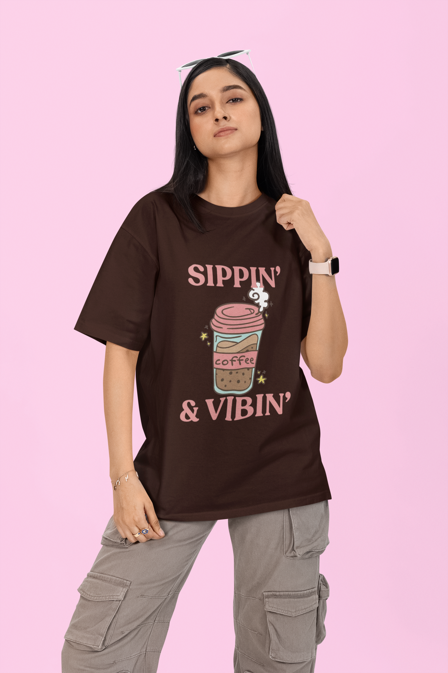 SIPPING & VIBING OVERSIZED T-SHIRT