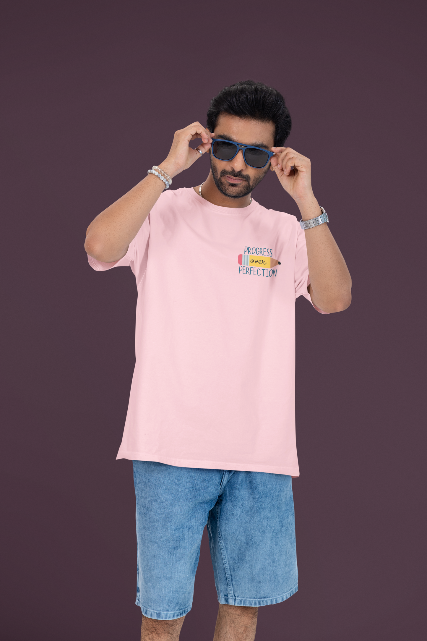 PROGRESS OVER PERFECTION OVERSIZED T-SHIRT