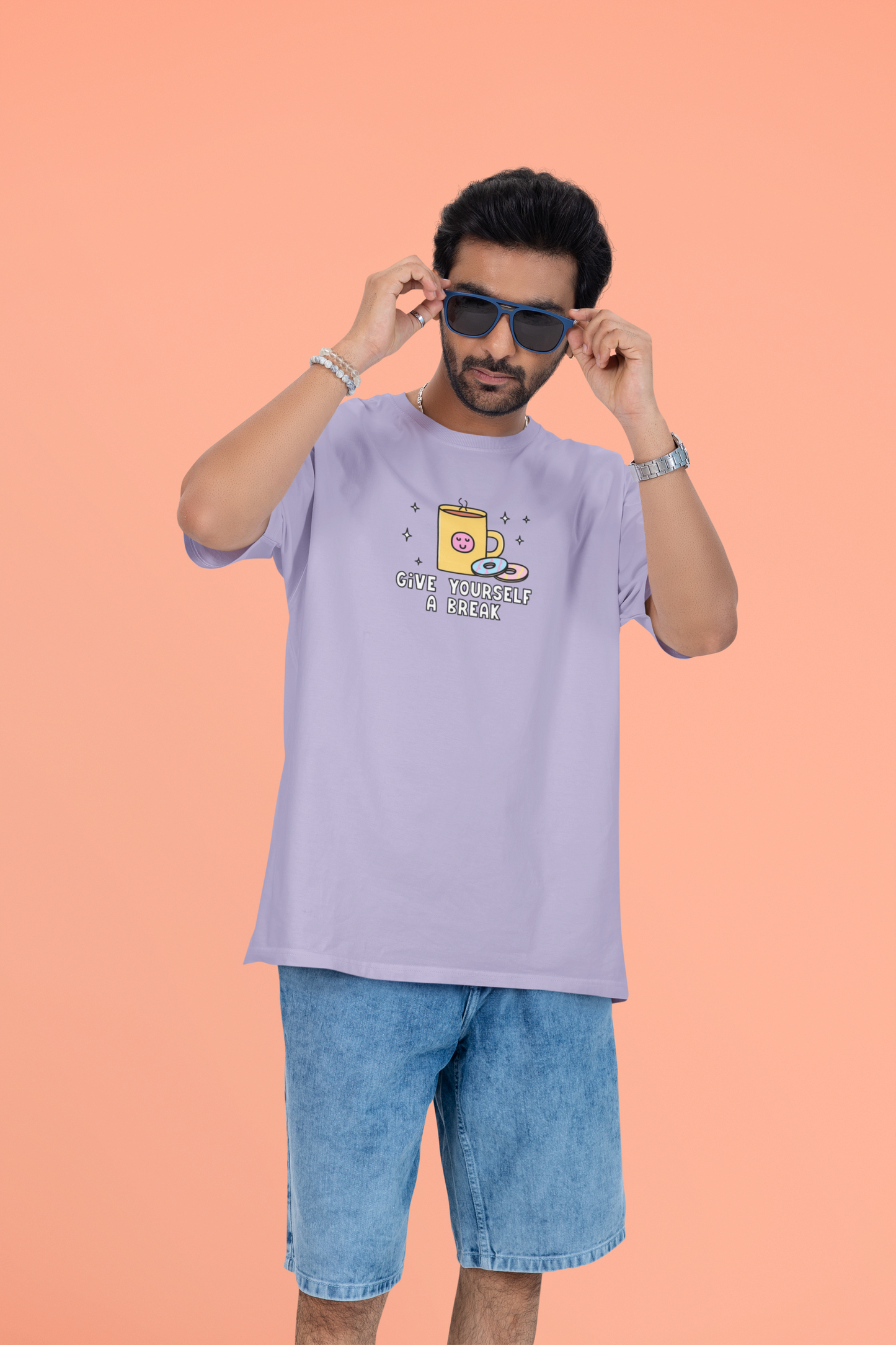 GIVE YOURSELF A BREAK OVERSIZED T-SHIRT
