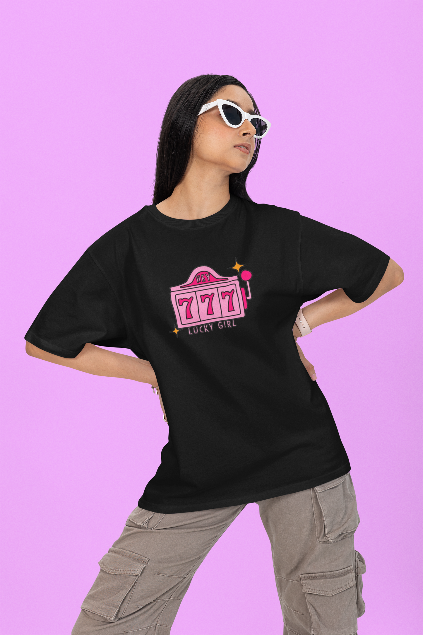 777 LUCKY GIRL OVERSIZED T-SHIRT