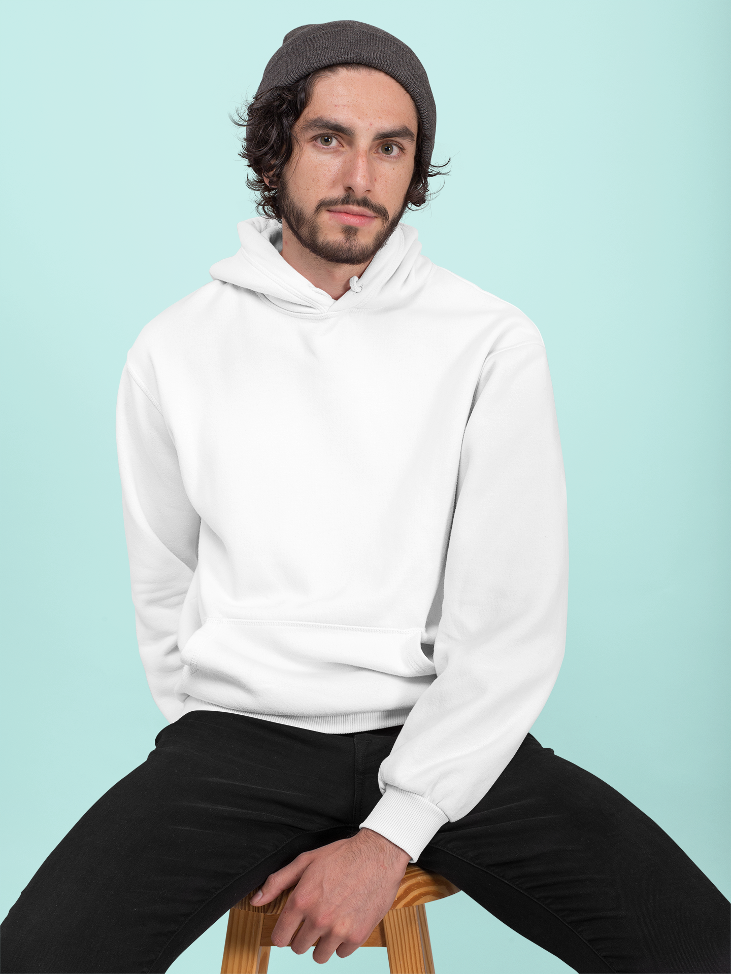 WHITE OVERSIZED HOODIE