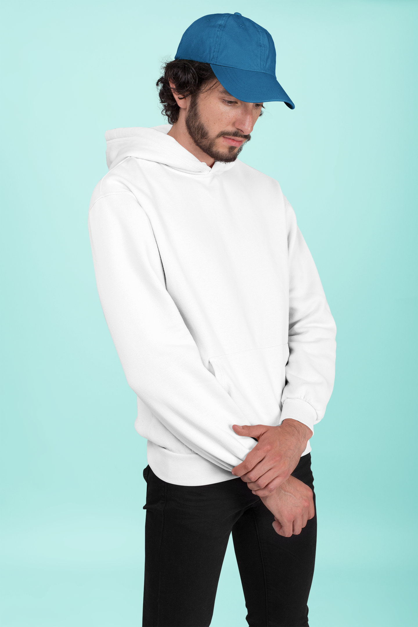 WHITE OVERSIZED HOODIE