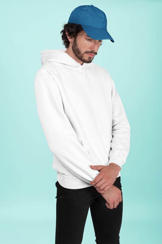 WHITE OVERSIZED HOODIE