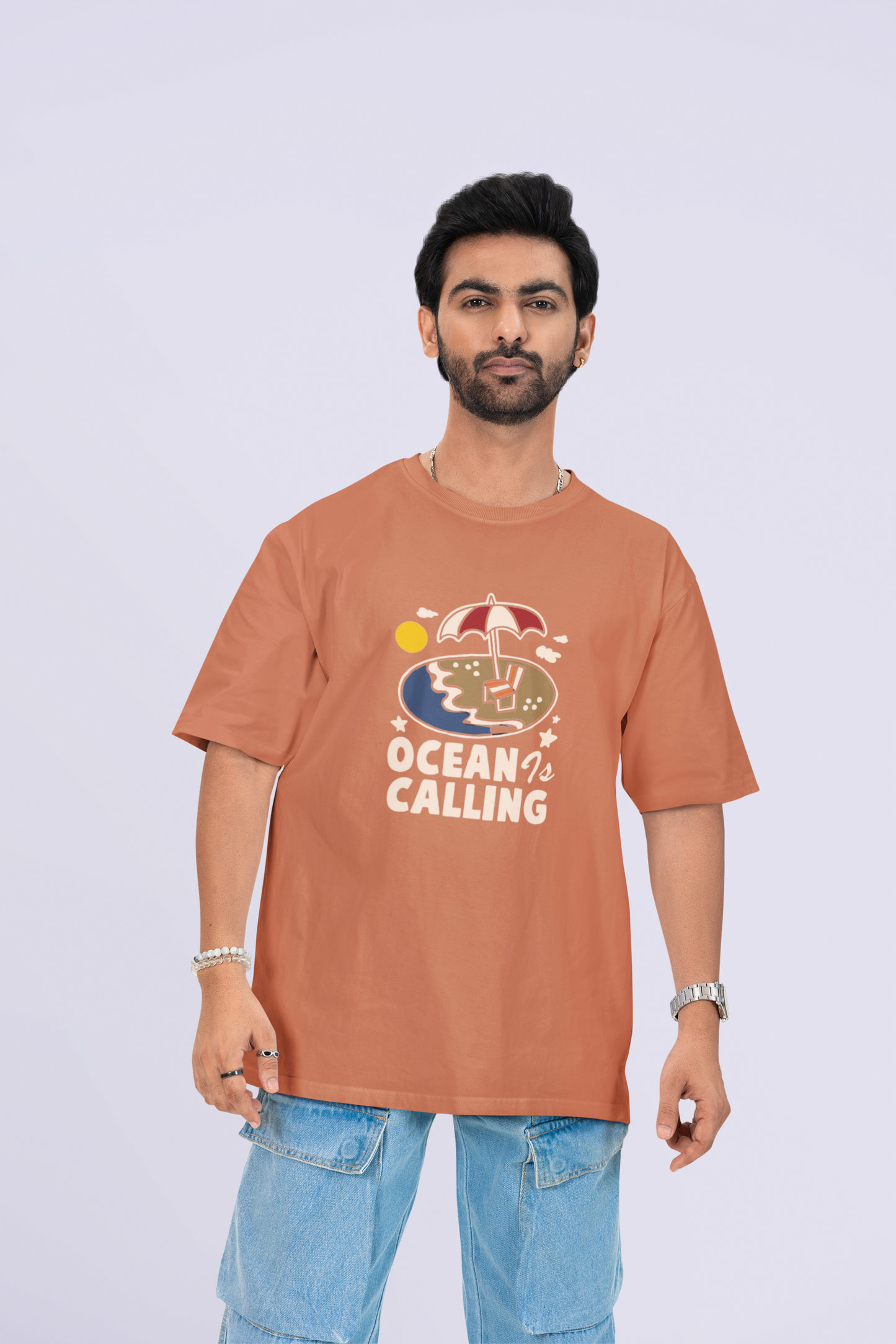 OCEAN IS CALLING OVERSIZED T-SHIRT